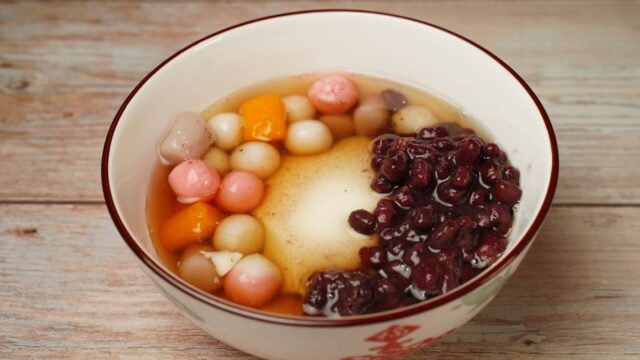 小豆と白玉の甘味